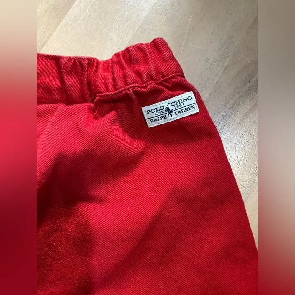 ‎Kids red vintage ralph Lauren pants